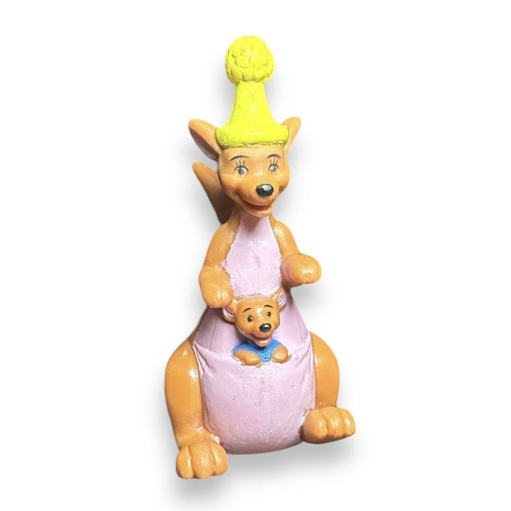 Vintage DISNEY WINNIE THE POOH KANGA With Roo PVC FIGURE Cake Topper